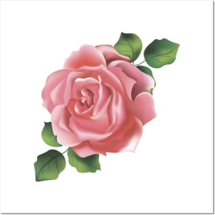 floral print rose Posters and Art